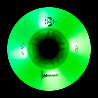 Luminous-LED Wheels White-Glow Green LED 90mm/85A 